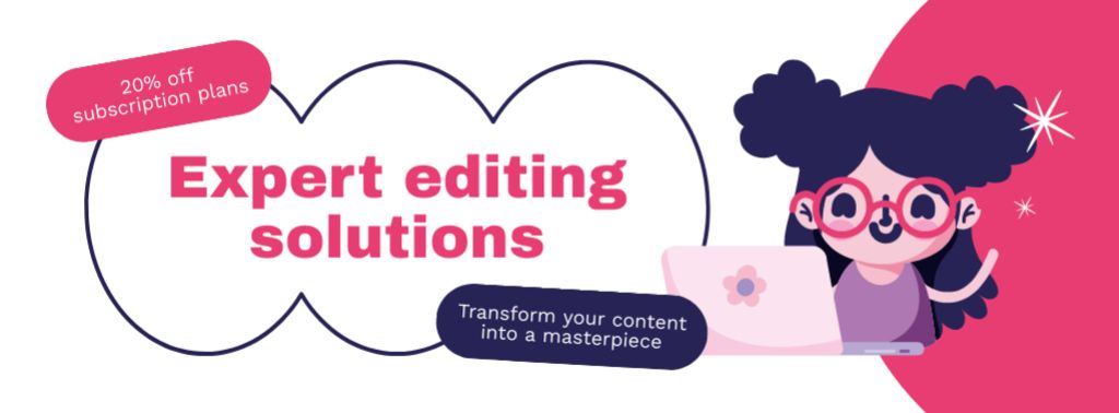 Szablon projektu Expert Level Editing Service At Discounted Rates Facebook cover