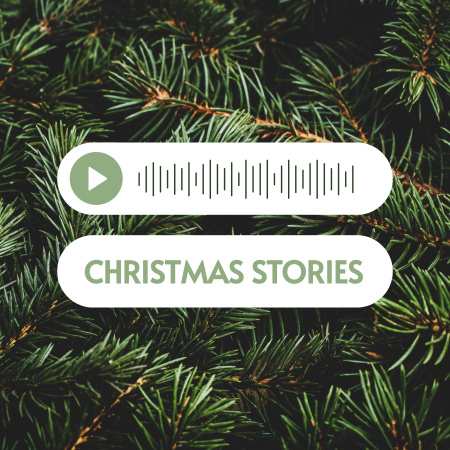 Plantilla de diseño de lindo saludo navideño Podcast Cover 