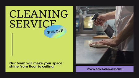 Platilla de diseño Experienced Cleaning Service With Discount Offer Full HD video