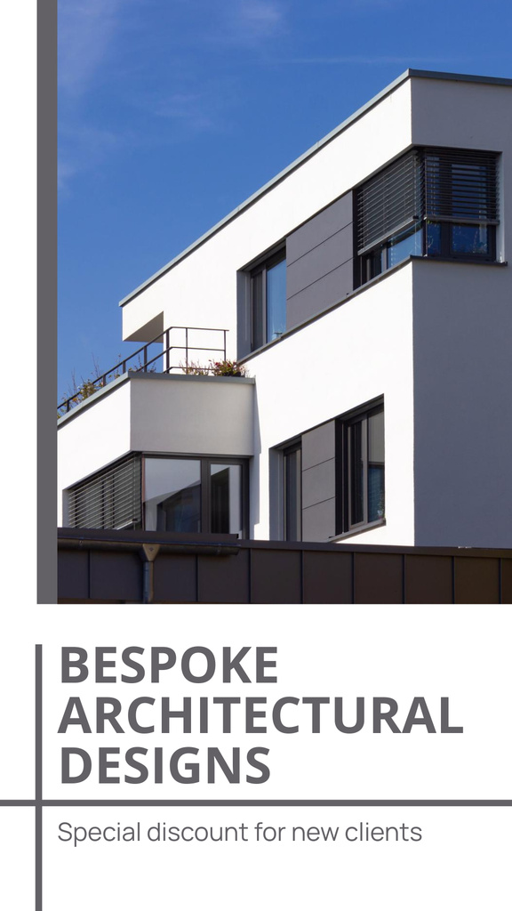 Architectural Designs Offer with Modern House Instagram Story Šablona návrhu