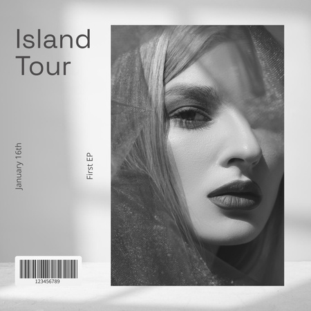 Island Tour First EP Album Cover Šablona návrhu