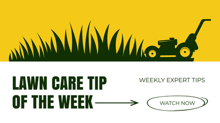 Professional Weekly Tips On Lawn Care Youtube Thumbnail Design Template