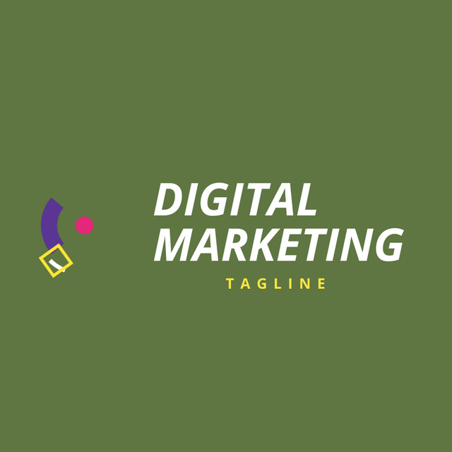 Digital Marketing Agency Services on Green Animated Logo Design Template