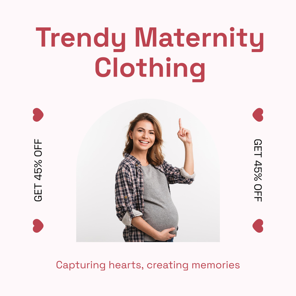 Trendy Clothing and Maternity Outfits Instagramデザインテンプレート