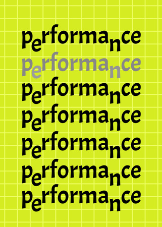 Performance announcement on grid background Flayer Design Template