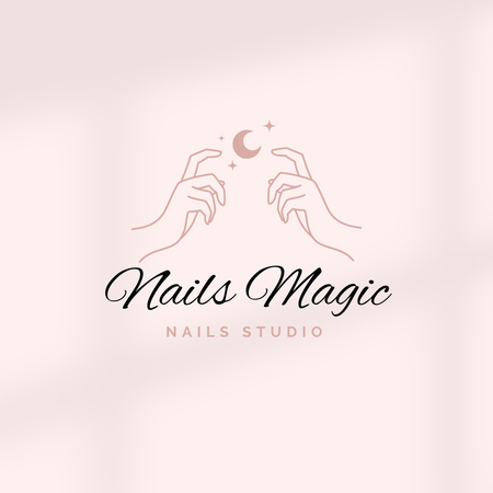 Specialized Nail Studio Services Offered Logo Design Template