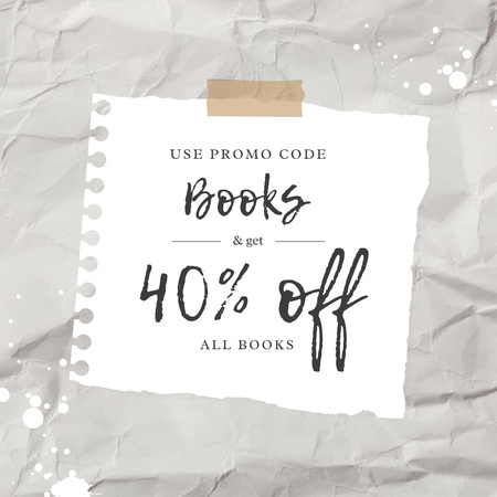 Ontwerpsjabloon van Instagram AD van Speciale boekaanbieding met korting