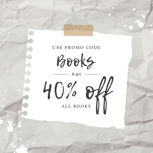 Designvorlage Special Book Offer with Discount für Instagram AD