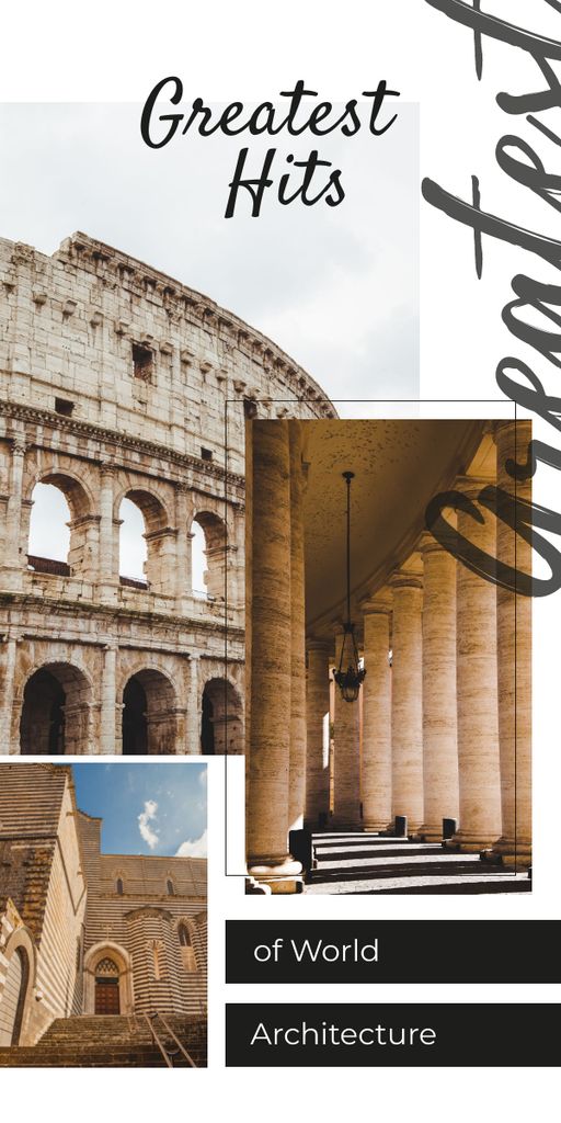 Ancient Colosseum view Graphic Design Template