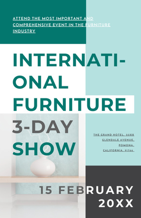 Trendy Furniture Show Announcement Flyer 5.5x8.5in Šablona návrhu