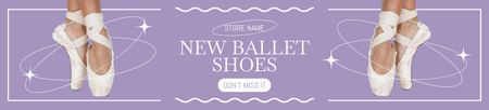 Promotion of New Shoes for Ballet Ebay Store Billboard Design Template