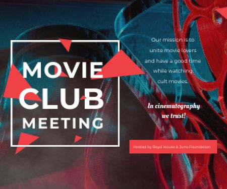 Movie club meeting Medium Rectangle Design Template