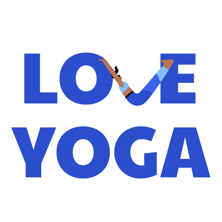 Yoga Studio Icon with Flexible Woman T-Shirt 4x4in Šablona návrhu