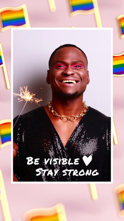 Ontwerpsjabloon van TikTok Video van Inspirational Phrase about Pride