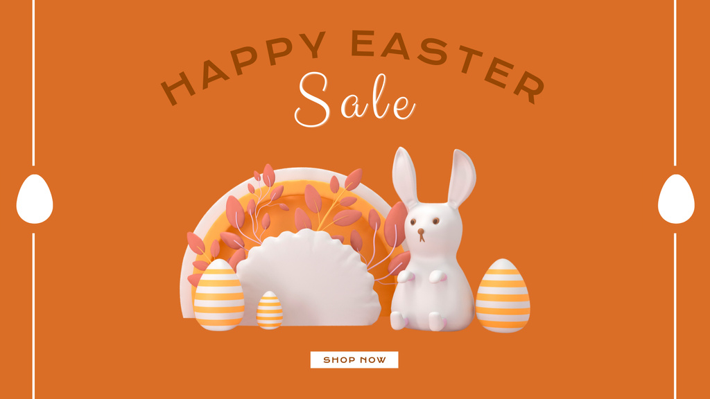 Plantilla de diseño de Happy Easter Sale Announcement FB event cover 