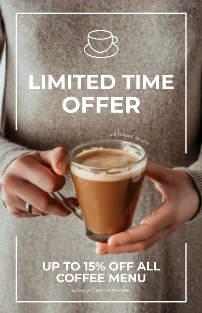 Plantilla de diseño de Limited Time Offer of Coffee Recipe Card 
