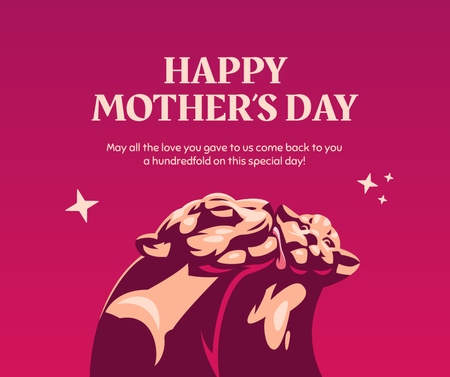 Mother's Day Holiday Greeting Facebook tervezősablon