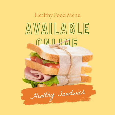 Online Healthy Food Menu Instagram Design Template