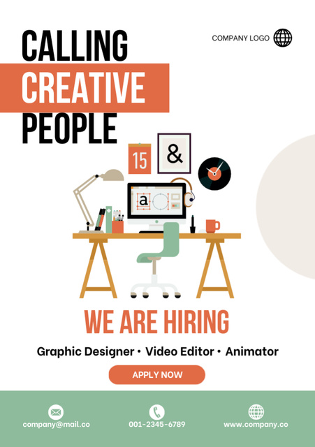  Creative People Hiring Announcement Flyer A7 – шаблон для дизайна