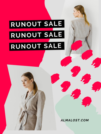 Designvorlage Women's Day Sale with Women in Costumes für Poster US