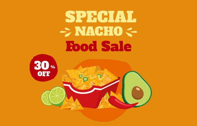special Discount on Mexican Food Invitation 4.6x7.2in Horizontal – шаблон для дизайна
