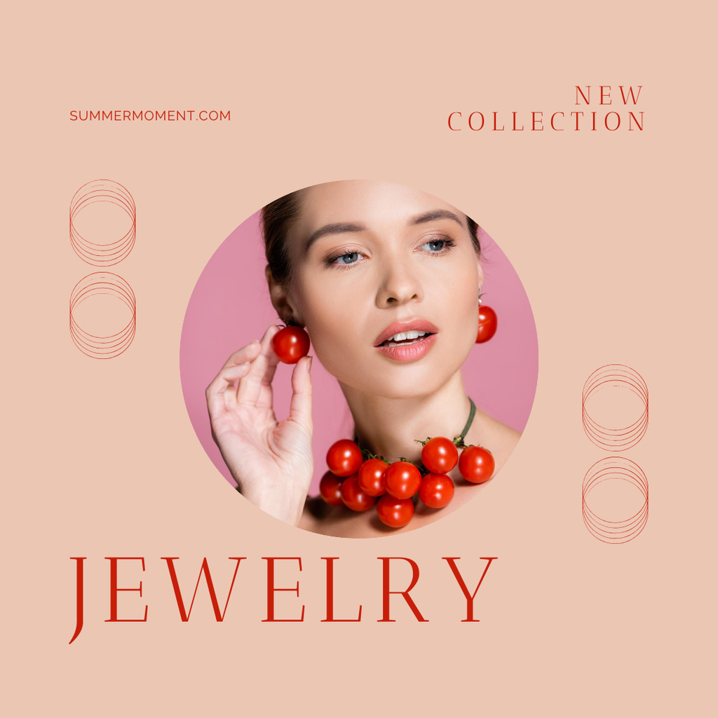 Ontwerpsjabloon van Instagram van Earrings New Collection Offer 