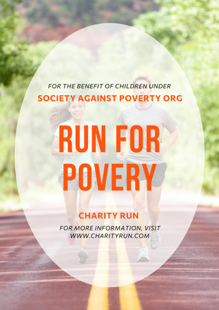 Charity Run Announcement Poster Modelo de Design