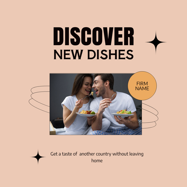 Szablon projektu Exploring Other Countries Through Dishes Instagram