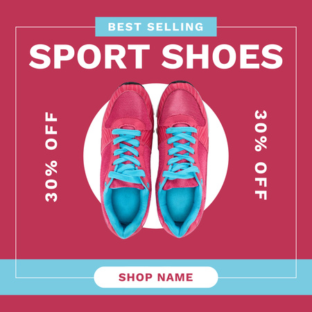 Sale of Sport Shoes Instagram Design Template