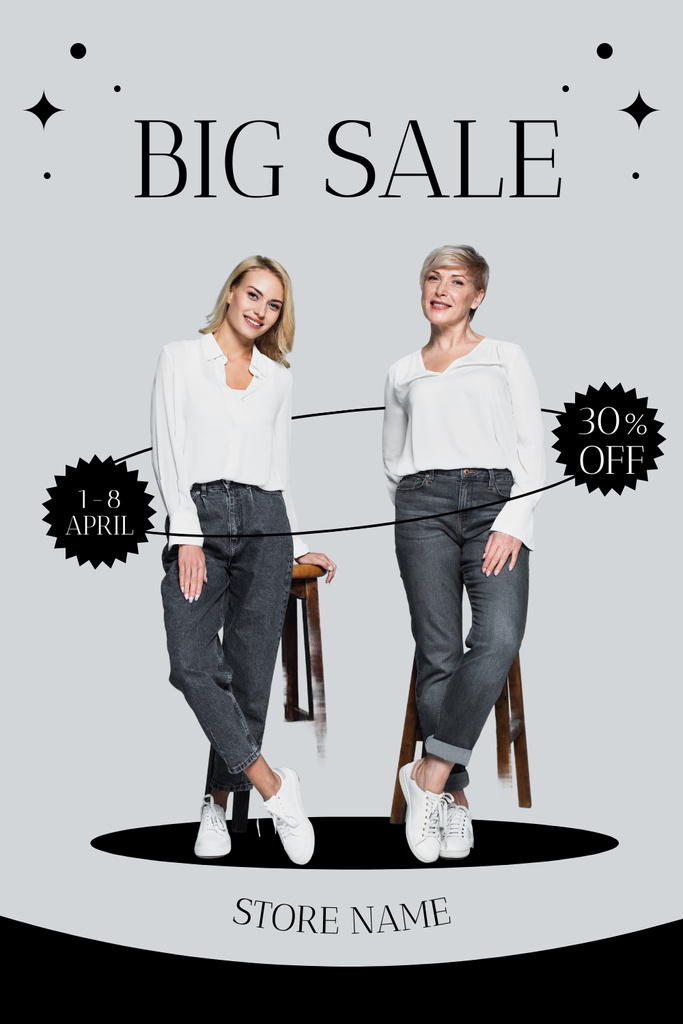 Designvorlage Elegant Clothes For All Ages With Discount für Pinterest