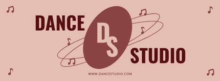 Ammattimaisen tanssistudion edistäminen Facebook cover Design Template