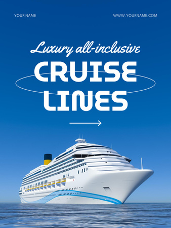Cruise Trips Ad Poster US tervezősablon