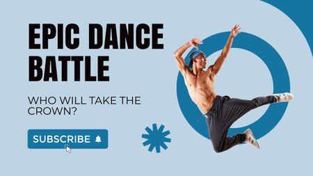 Szablon projektu Ogłoszenie epickiej bitwy tanecznej Youtube Thumbnail