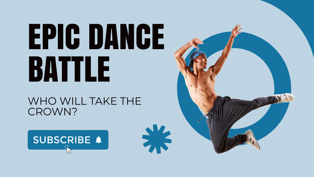 Designvorlage Announcement of Epic Dance Battle für Youtube Thumbnail