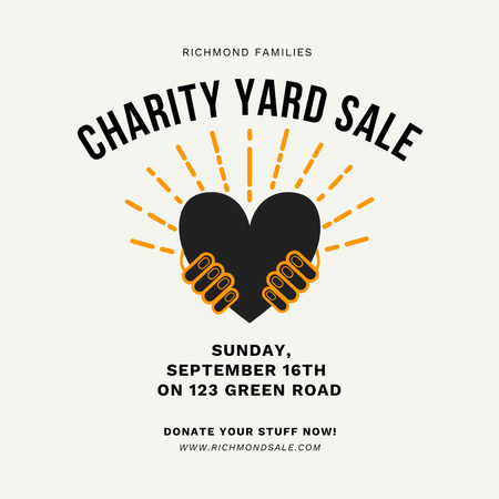 Charity Yard Sale This Sunday Instagram Design Template