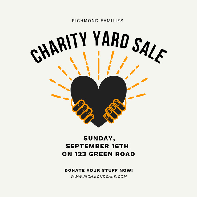 Charity Yard Sale This Sunday Instagram Πρότυπο σχεδίασης