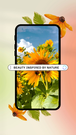 Inspiráló idézet a szépségről és a természetről Instagram Video Story tervezősablon