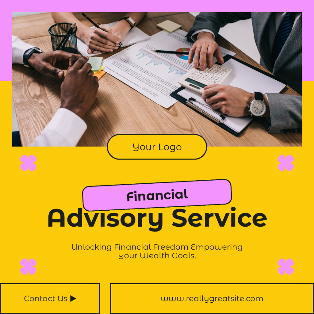 Ad of Advisory Service LinkedIn postデザインテンプレート