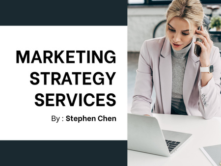 Modèle de visuel Stratégie marketing pour les entreprises - Presentation