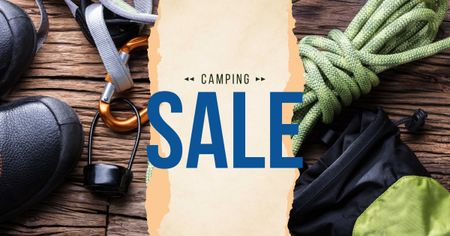 Camping Equipment Offer Travelling Kit Facebook AD Tasarım Şablonu