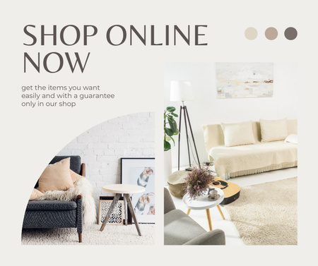 Online Sale of Home Interior Items Facebook Design Template