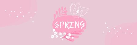 Spring Inspiration on Pink Twitter Design Template