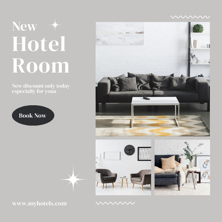 New Hotel Room Offer Instagram tervezősablon