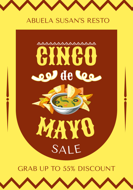 Mexican Food Offer for Holiday Cinco de Mayo Poster 28x40in – шаблон для дизайна