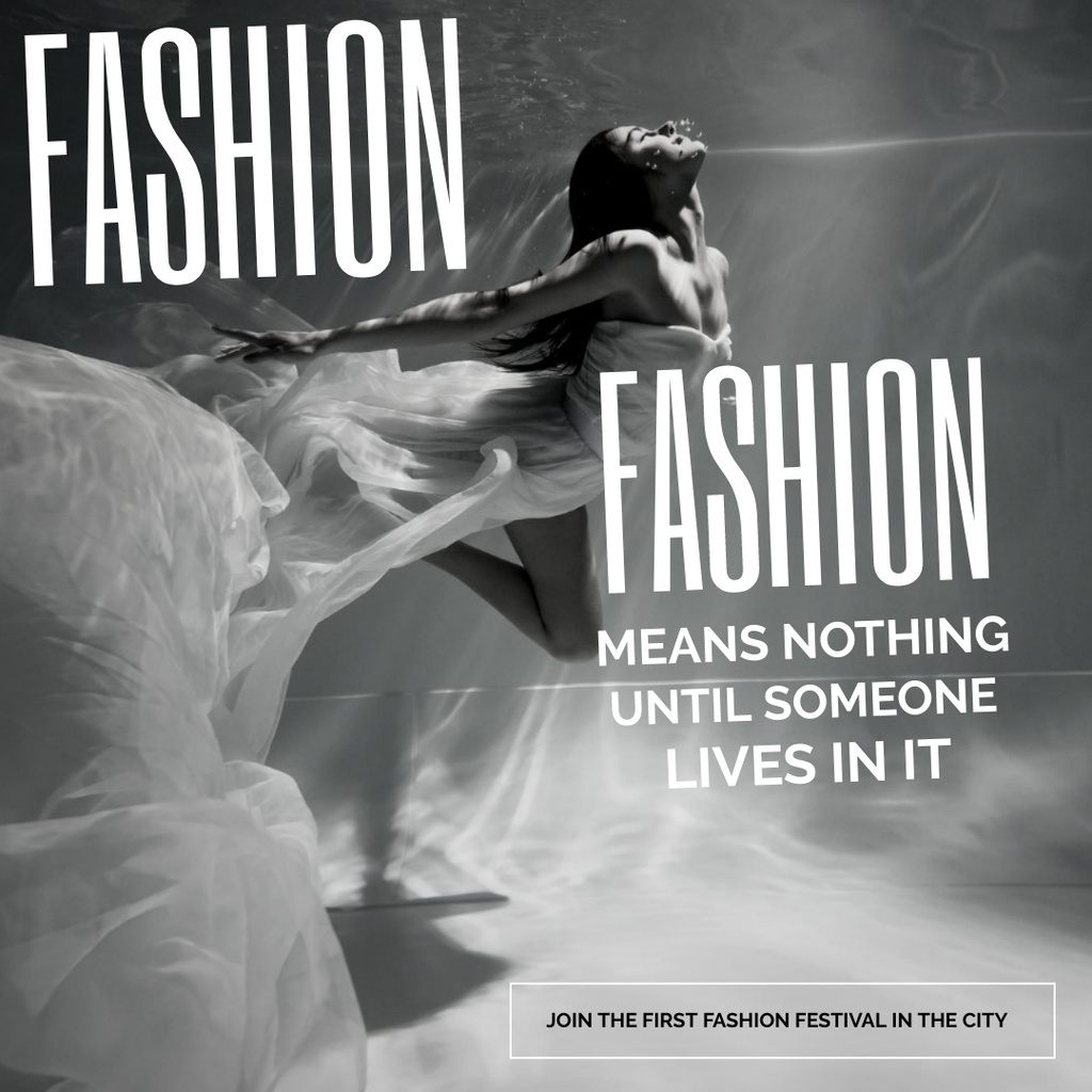 Fashion Motivation Text Instagram Design Template