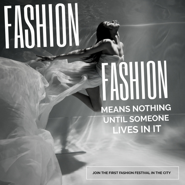 Designvorlage Fashion Motivation Text für Instagram