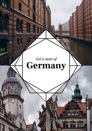 Almanya'ya Özel Tur Teklifi Poster 28x40in Tasarım Şablonu