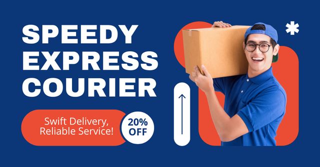 Speedy Express Courier Facebook AD Modelo de Design