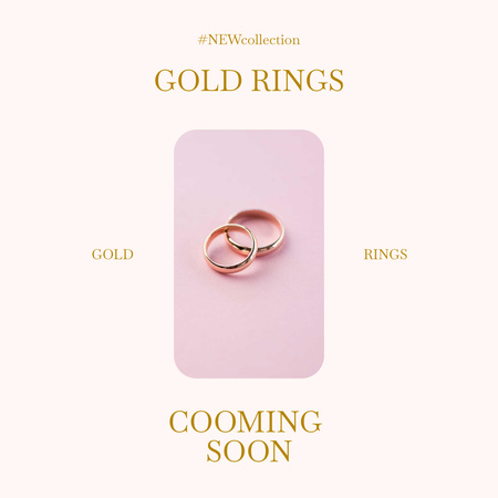 Golden Rings Sale Offer Instagram Design Template