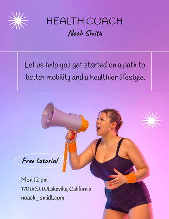 Health Coach Services Offer Flyer 8.5x11in Design Template